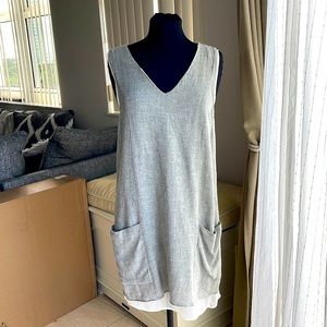 Zara basic dress S thin tweed fully lined